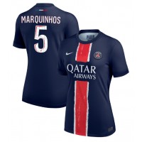 Camisa de Futebol Paris Saint-Germain Marquinhos #5 Equipamento Principal Mulheres 2024-25 Manga Curta